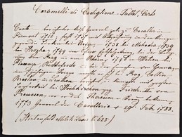 1786 Karlstadt Graf Karl Von Caramelli Tábornok Saját Kézzel Aláírt Levele Háborús ügyben / Autograph Signed Letter Of C - Unclassified