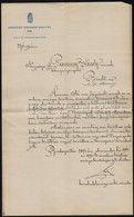 1894 Lukács Béla (1847-1901) Kereskedelemügyi Miniszter Köszönő Levele Pivarczy Károly Bányakapitánynak, Melyben Megkösz - Non Classés