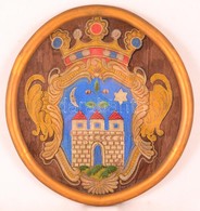 XX. Sz. Eleje: Veszprém Vármegye Hímzett Címere üvegezett Keretben./ Embroidered Coat Of Arms 46x50 Cm - Unclassified