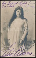 Elise Elizza (1870-1926) Operaénekesnő Dedikált Fotólapja, Saját Kezű Soraival / Autograph Signed Photo Postcard - Sonstige & Ohne Zuordnung