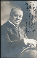 Újházy Ede  (1841-1915) Színész, Jellemkomikus Dedikált Fotólapja. / Autograph Signed Photo 13x20 Cm - Autres & Non Classés