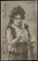 Emmy Destinn (1878-1930) énekesnő Aláírt Fotólapja. / Autograph Signed Photo Postcard - Sonstige & Ohne Zuordnung