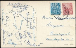 1957 Budapest Honvéd SE Tagjai (Bozsik József, Babolcsay György, Machos Ferenc, Dudás Zoltán, Rákóczi László, Tichy Lajo - Autres & Non Classés
