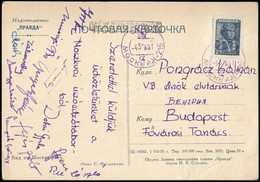 Cca 1955 Moszkvai úszóedzőtáborból, Magyar úszók (Dobai Gyula, Tumpek György, Záborszky Sándor, Magyar László, Fejér Zso - Other & Unclassified