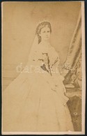 Cca 1860 Erzsébet Királyné Fotója / Sisi Photo 6x9 Cm - Sonstige & Ohne Zuordnung