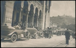 1914 Szarajevó, Ferenc Ferdinánd és Felesége A Városháza Előtt, Az Első, Sikertelen Merénylet Után, Fotó, 9×14 Cm - Autres & Non Classés