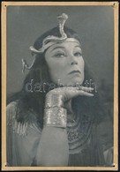 Cca 1920 Bajor Gizi Színésznő Kleopátra Szerepében, Fotó, Kartonra Ragasztva, 18×12,5 Cm - Autres & Non Classés