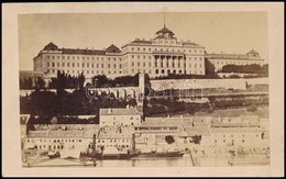 Cca 1865 A Budavári Palota Kupola Nélküli Látképe, Keményhátú Fotó, Szép állapotban, 6,5×10,5 Cm - Autres & Non Classés