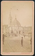 Cca 1870-1880 Pécs, Széchényi Tér A Szentháromság Szoborral és A Dzsámival, J. Exner, Keményhátú Fotó, 10x6 Cm. - Autres & Non Classés