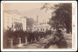 Cca 1890 Merano (Meran, Dél-Tirol), Gizella Sétány, Keményhátú Fotó S. Pötzelberger Műterméből, Szép állapotban, 11×16,5 - Other & Unclassified