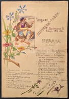 1916 Az Esztergomi Hadifogoly Tábor Orosz Hadifoglyai által Készített, Rajzolt Emléklap Tábori Program. / 1916 Esztergom - Other & Unclassified
