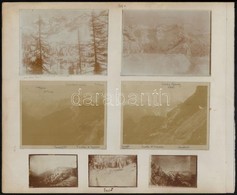1916 24 Db Fotó Az Olasz Frontról (Cortina, Loughi), ágyúkkal, Kartonra Ragasztott, Feliratozott Fotók, 4×6 és 9×11 Cm K - Other & Unclassified