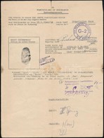 1946 Amerikai Leszerelési Papír Magyar Katona Részére / US Discharge Document For Hungarian Soldier. - Other & Unclassified