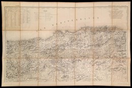 1867-1882 Province D'Alger, Algéria Térképe, 2 Db  Térkép Vászonra Kasírozva, Paris, Imprimé Par Lemercier Et C., Franci - Other & Unclassified