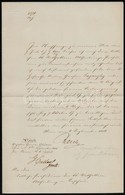 1856 Bécs, Német Nyelvű Belügyminiszteri Levél A Kassai Helytartótanácshoz Anton Lazanzky Gróf ügyében, Alexander Bach B - Unclassified