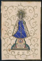 Cca 1900 A Prágai Kis Jézus, Díszes Szentkép, Szélein Kis Sérüléssel, 12,5×9 Cm / Infant Jesus Of Prague, Icon, Wisht Si - Unclassified