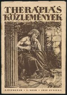 1929 A Therápiás Közlemények 1. évf. 1-2. Lapszáma, érdekes írásokkal, Kissé Sérült Papírkötésben - Unclassified