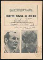 1972 Az Újpest Dózsa-Celtic FC EB-mérkőzés Programfüzete, érdekes Részletekkel - Ohne Zuordnung