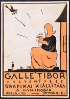 Cca 1930 Gallé Tibor Kiállítási Plakátja. Kis Beszakadással 24x36 Cm - Sonstige & Ohne Zuordnung