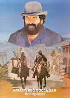 1985 Aranyeső Yuccában, Főszerepben: Bud Spencer, Kétoldalas Filmplakát, Hajtott, 67×49 Cm / Buddy Goes West (starring:  - Other & Unclassified