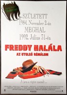 1991 Freddy Halála - Az Utolsó Rémálom, Filmplakát, Hajtott, 80×60 Cm / Freddy's Dead: The Final Nightmare, Film Poster, - Sonstige & Ohne Zuordnung