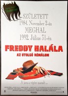 1991 Freddy Halála - Az Utolsó Rémálom, Filmplakát, Hajtott, 80×60 Cm / Freddy's Dead: The Final Nightmare, Film Poster, - Andere & Zonder Classificatie