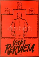 1976 Vörös Rekviem, írta: Hernádi Gyula, Filmplakát, Hajtott, 60×40 Cm - Sonstige & Ohne Zuordnung