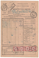1930 - Timbres TAXE N° 48 En BANDE DE 4 Sur BORDEREAU DES VALEURS A RECOUVRER De LIBOURNE GIRONDE / RECOUVREMENTS - 1859-1959 Lettres & Documents