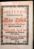 Mauritius Mittnacht [Moritz Mittnacht]: Solitudo Virorum Atq. Foeminarum. Augsburg, 1609, Christoph Mang,1 T. (Fametszet - Zonder Classificatie