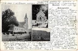 T2/T3 1916 Bakonybél, Szent Kút, Iskola, Bencés Apátsági Székház és Templom (fa) - Unclassified