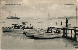 T2/T3 1917 Balatonfüred, Csónak Kikötő, Baross Gőzös (ázott / Wet Damage) - Ohne Zuordnung