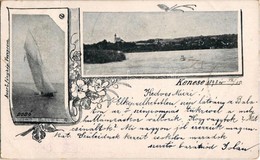 T2/T3 1898 (Vorläufer!) Balatonkenese, Kenese; Dodó,  Jánosi Gusztáv Ulmi Püspök, Veszprémi Kanonok Mélyjáratú Vitorlás  - Non Classés