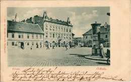 T2/T3 1899 Budapest III. Óbuda, Fő Tér, Hirdetőoszlop Dreyfus Reklámmal, Gebhard József és Róth Mihály üzlete, Villamos. - Non Classés