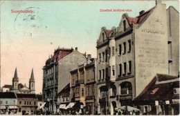 T2 1918 Szombathely, Erzsébet Királyné Utca, Kardos Jakab Vaskereskedésének Reklámja Egy Házfalon, Pollak Henrik, Kardos - Non Classés