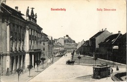T2/T3 1908 Szombathely, Szily János Utca, Püspöki Palota, Villamos. Granitz Vilmos 911. (fa) - Ohne Zuordnung