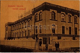 ** T2/T3 Vác, Kobrak Cipőgyár, Kerítést Festő Munkások. W.L. (?) No. 4. (r) - Non Classés