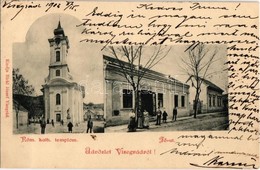 T2 1903 Visegrád, Római Katolikus Templom, Fő út, Birkl József üzlete és Saját Kiadása - Non Classés