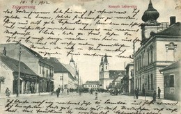 * T2/T3 1912 Zalaegerszeg, Kossuth Lajos Utca, Komlós M. Miksa üzlete. Breisach Sámuel Kiadása  (Rb) - Non Classés