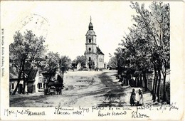 T2/T3 1904 Zamárdi, Fő Utca, Templom. Reich Farkas Kiadása (EK) - Non Classés