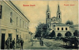 T2 1908 Zirc, Piac Tér, Lovaskocsi, Templom, Katonák. W.L. 2801. - Unclassified