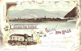 T2 1900 Ada Kaleh, Vár, Mecset / Festung, Moschee / Castle, Mosque. Raichl Sándor Junior 2398. Floral, Art Nouveau, Lith - Unclassified