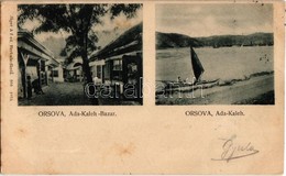 T2/T3 1902 Ada Kaleh, Orsova; Török Bazár, Vitorlás Csónak. Jäger Alfréd Kiadása / Turkish Bazaar Shop, Sailing Boat (fl - Unclassified