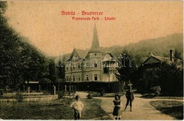 T2/T3 1907 Beszterce, Bistritz, Bistrita; Promenade Park / Sétatér, Villa. W. L. (?) No. 403. / Park, Villa (EK) - Unclassified