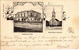 T2/T3 1904 Beszterce, Bistritz, Bistrita; Beszterczei-Kör, Református Templom. M. Binder Kiadása / Calvinist Church, Soc - Zonder Classificatie