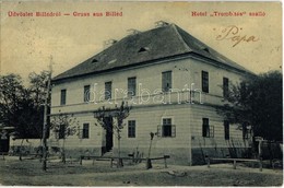 T2/T3 1908 Billéd, Biled; Hotel Trombitás Szálloda. W. L. 1249. / Hotel (gyűrődés / Crease) - Unclassified