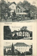 T2/T3 1917 Borgóprund, Prundu Bargaului; Vasútállomás, Gőzmozdony, Vasutasok, Merített Papírgyár, Műmalom / Railway Stat - Unclassified