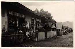 * T1/T2 Borsabánya, Baile Borsa; Utcakép, Szabó Péter üzlete és Korlátlan Italmérése / Street View With Shop - Non Classés