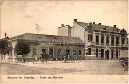 ** T2/T3 Bozovics, Bozovici; Utcakép Belkotta Sándor üzletével. Kiadja A. Weiser / Street View With The Shop Of Belkotta - Unclassified