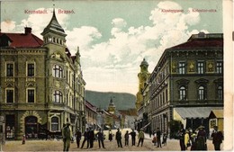 T2 1909 Brassó, Kronstadt, Brasov; Kolostor Utca, üzletek / Street View With Shops - Non Classés