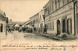 T2/T3 1903 Csíkszereda, Miercurea Ciuc; Templom Utca, Gyógyszertár. Szvoboda József Kiadása / Street View With Pharmacy - Non Classés